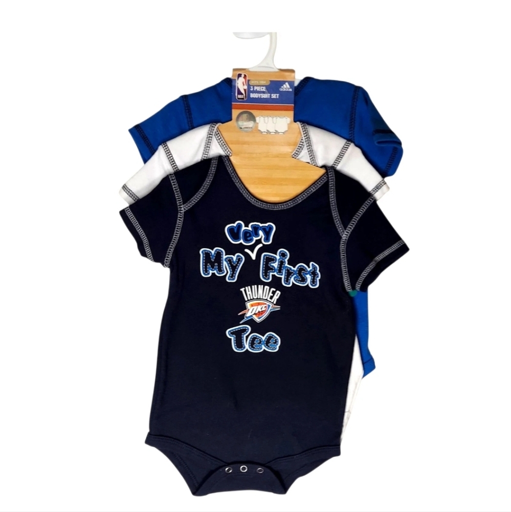 Oklahoma City Thunder Infant Bodysuits Size 18 Months Set of 3 Baby Toddler New
